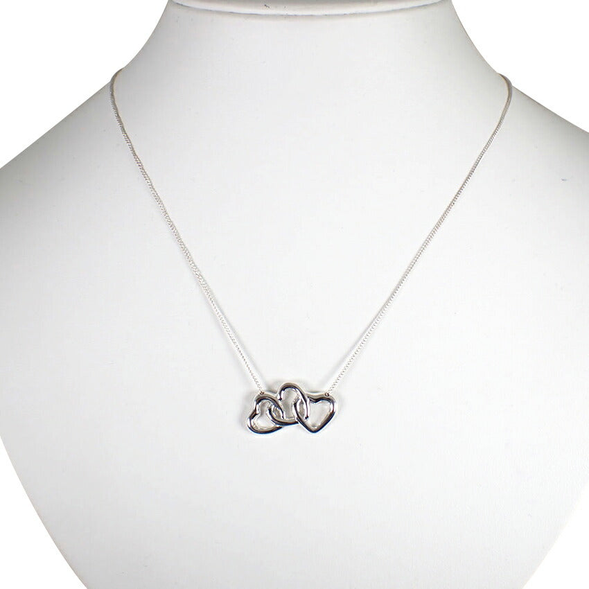 【中古】TIFFANY/ティファニー 925 トリプルハート ペンダント/ネックレス/j131-5