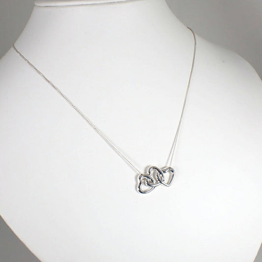 【中古】TIFFANY/ティファニー 925 トリプルハート ペンダント/ネックレス/j131-5