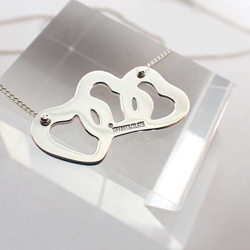 【中古】TIFFANY/ティファニー 925 トリプルハート ペンダント/ネックレス/j131-5