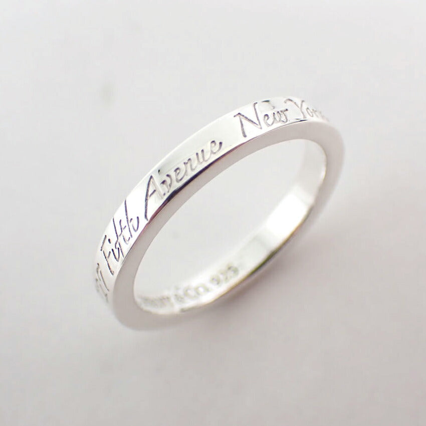 【中古】TIFFANY/ティファニー 925 ノーツ ナロー リング /11号/j131-8