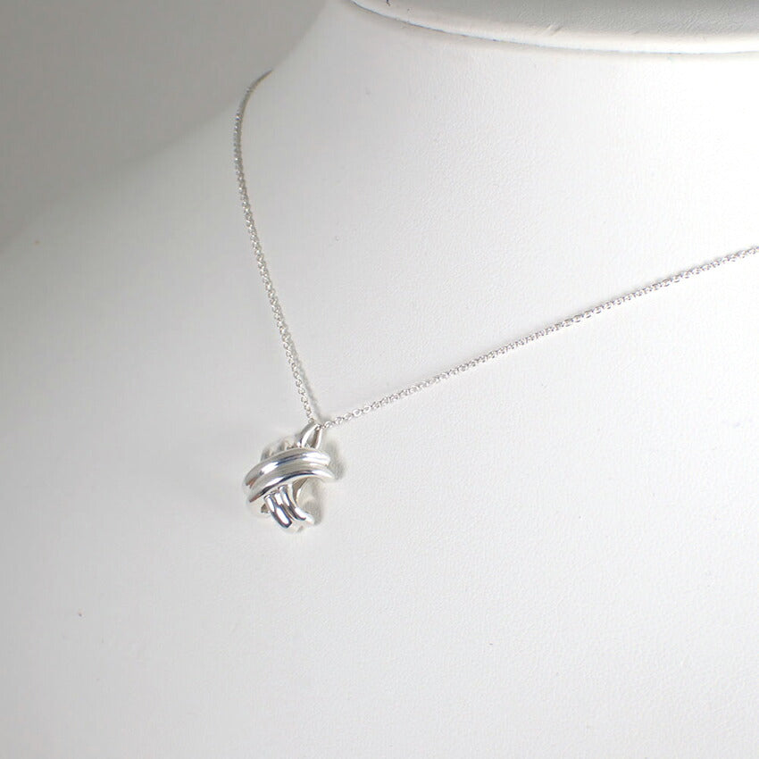 【中古】TIFFANY/ティファニー 925 シグネチャー クロス ペンダント/ネックレス/j132-13