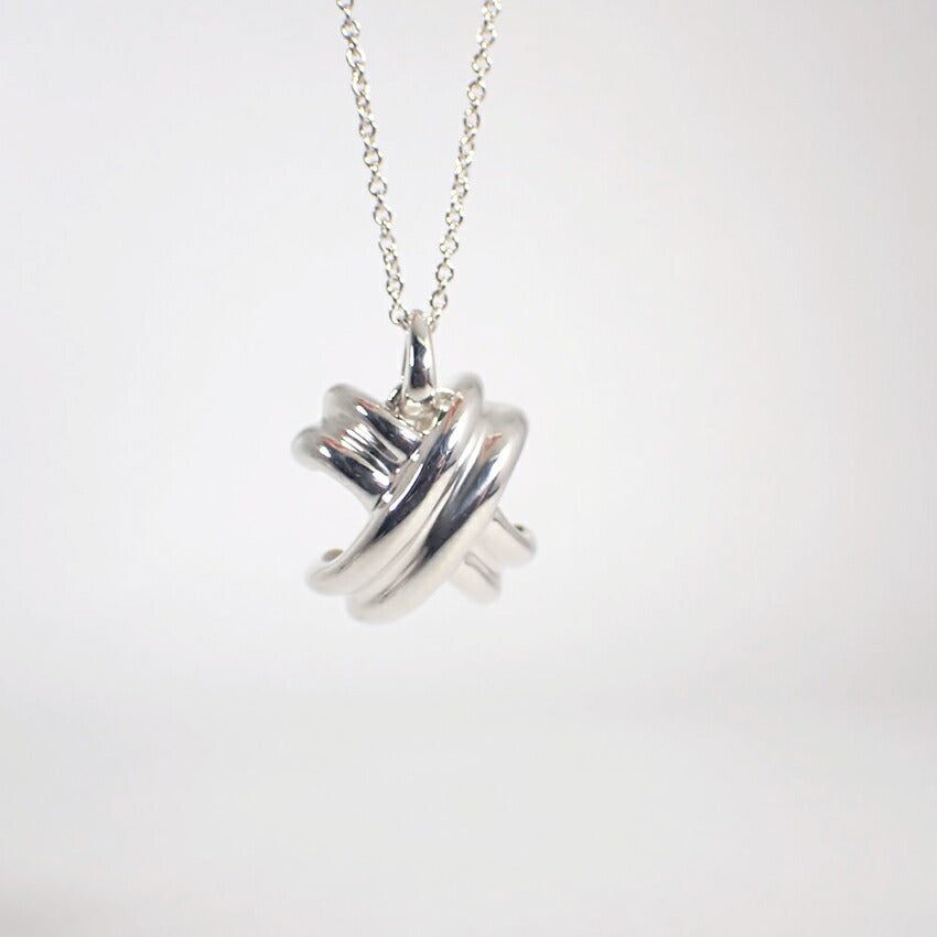 【中古】TIFFANY/ティファニー 925 シグネチャー クロス ペンダント/ネックレス/j132-13