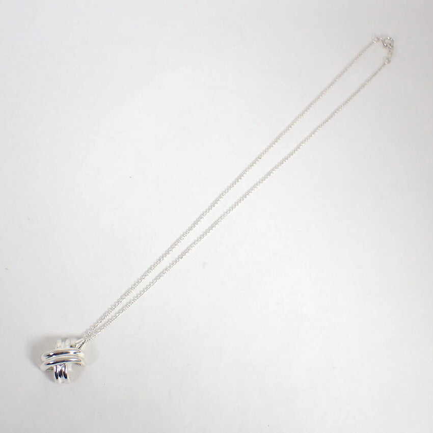 【中古】TIFFANY/ティファニー 925 シグネチャー クロス ペンダント/ネックレス/j132-13