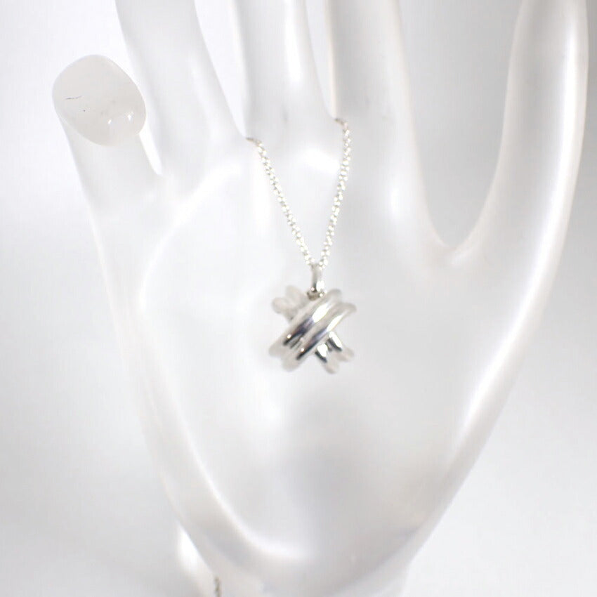 【中古】TIFFANY/ティファニー 925 シグネチャー クロス ペンダント/ネックレス/j132-13