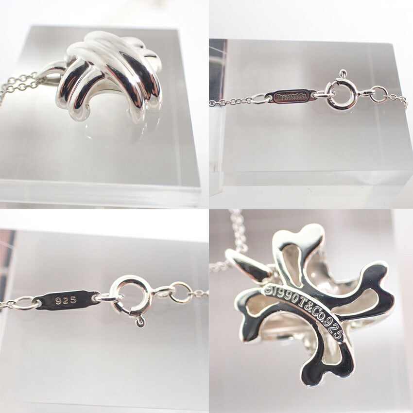 【中古】TIFFANY/ティファニー 925 シグネチャー クロス ペンダント/ネックレス/j132-13