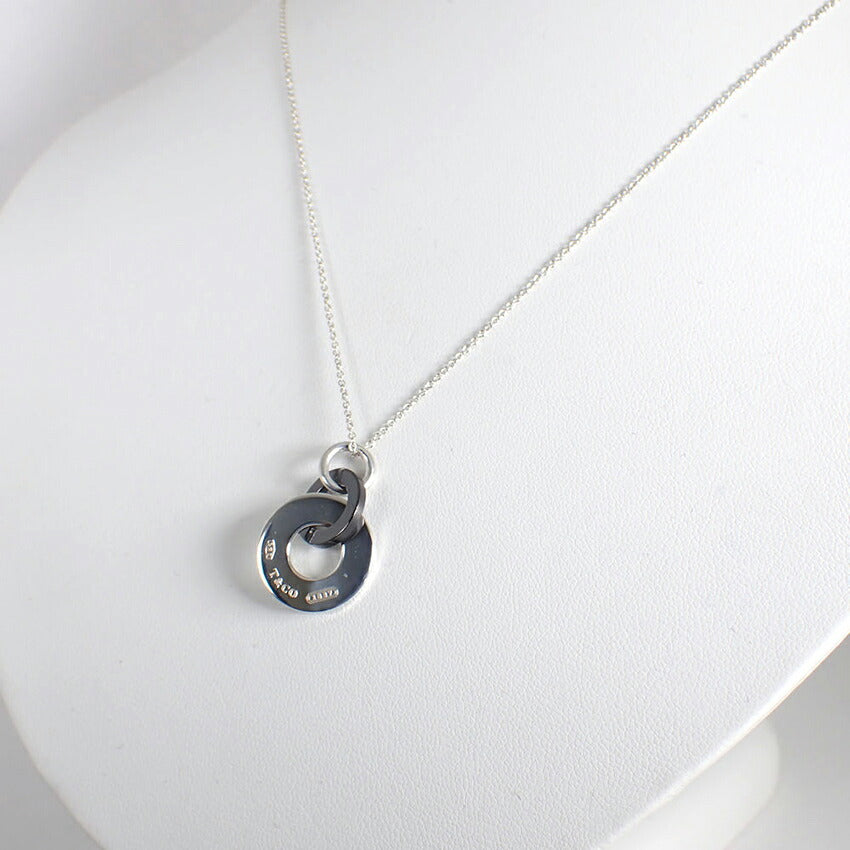 【中古】TIFFANY/ティファニー 925/チタン 1837 インターロッキング サークル ネックレス/j132-1