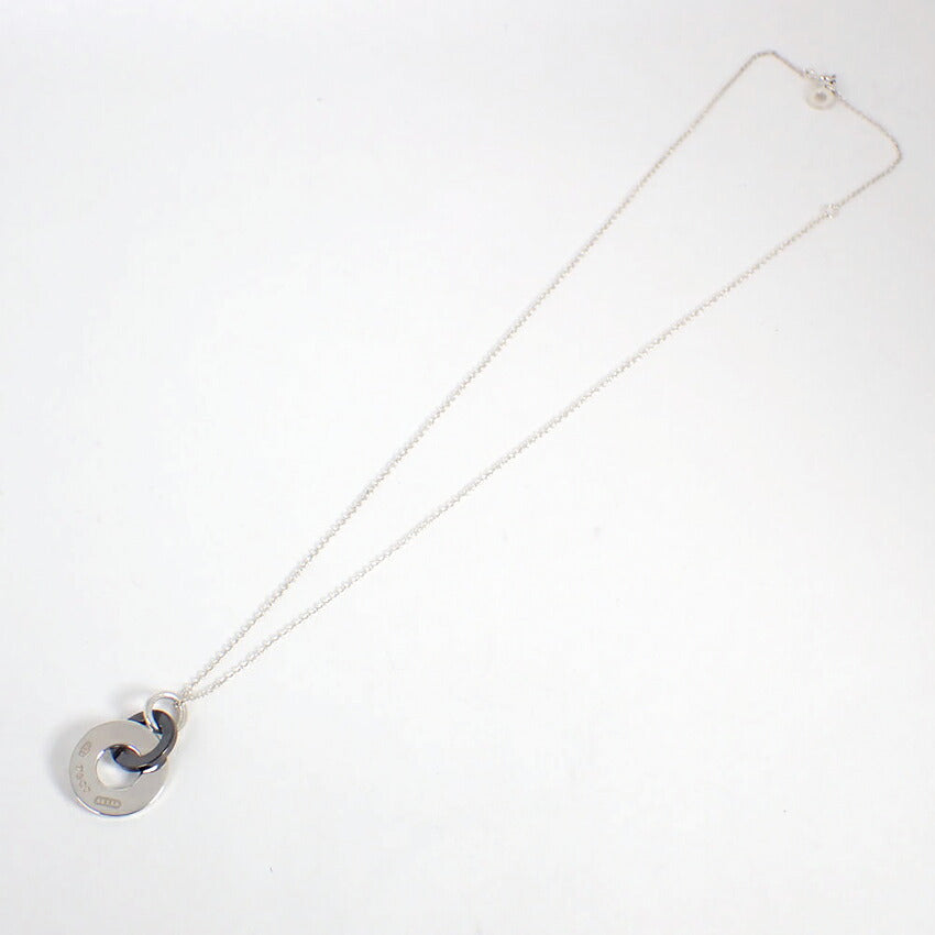 【中古】TIFFANY/ティファニー 925/チタン 1837 インターロッキング サークル ネックレス/j132-1