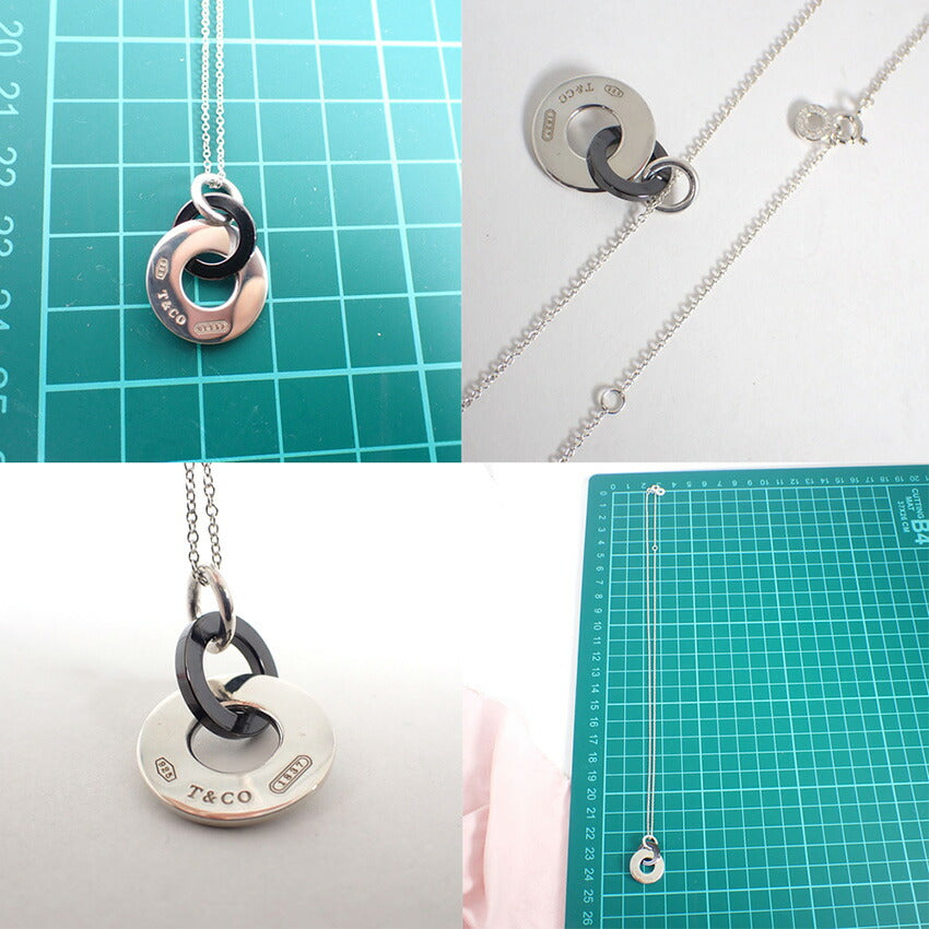 【中古】TIFFANY/ティファニー 925/チタン 1837 インターロッキング サークル ネックレス/j132-1