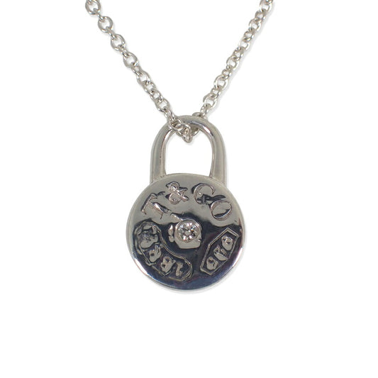 【中古】TIFFANY/ティファニー 925 ダイヤ/1pc 1837 ラウンドロック ペンダント/ネックレス/j133-6