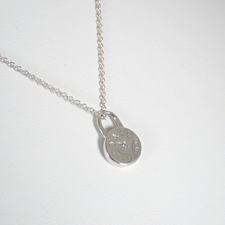 【中古】TIFFANY/ティファニー 925 ダイヤ/1pc 1837 ラウンドロック ペンダント/ネックレス/j133-6