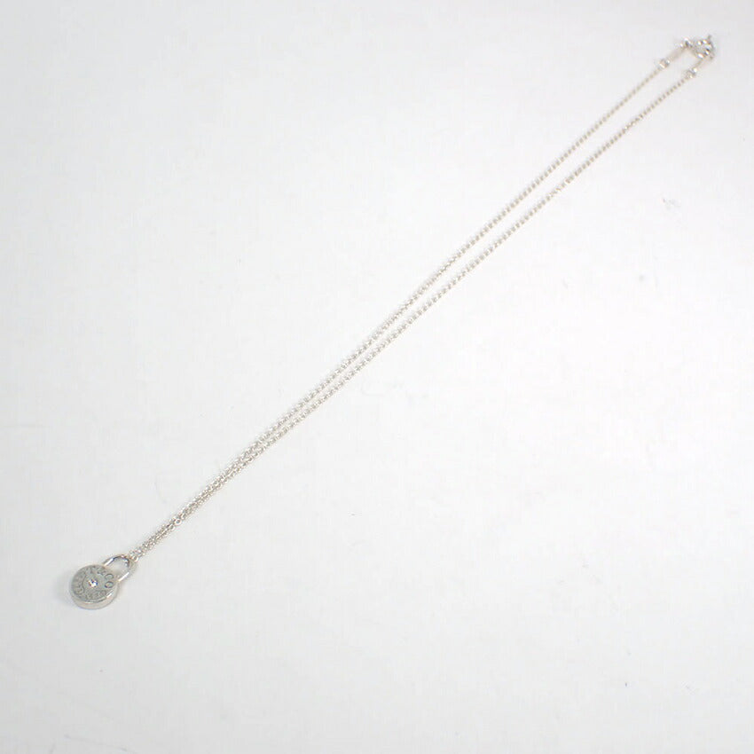 【中古】TIFFANY/ティファニー 925 ダイヤ/1pc 1837 ラウンドロック ペンダント/ネックレス/j133-6