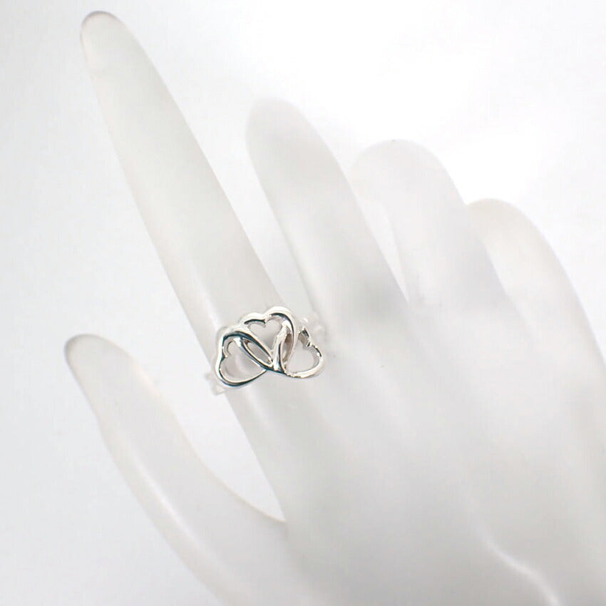 【中古】TIFFANY/ティファニー 925 トリプルハート リング /9号/j134-11