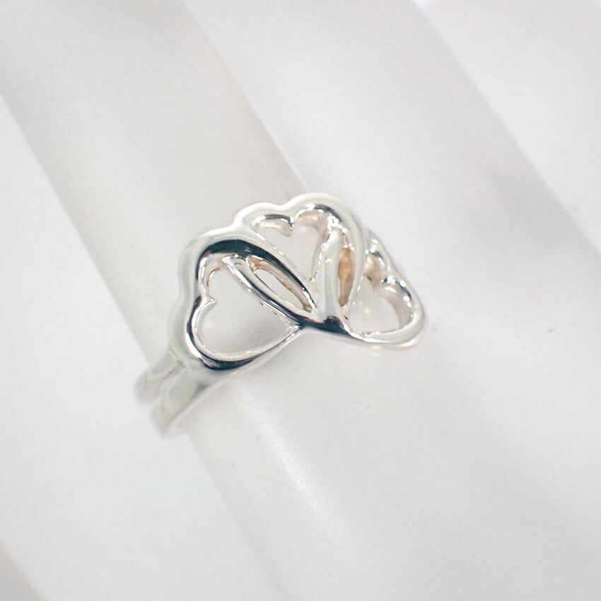 【中古】TIFFANY/ティファニー 925 トリプルハート リング /9号/j134-11