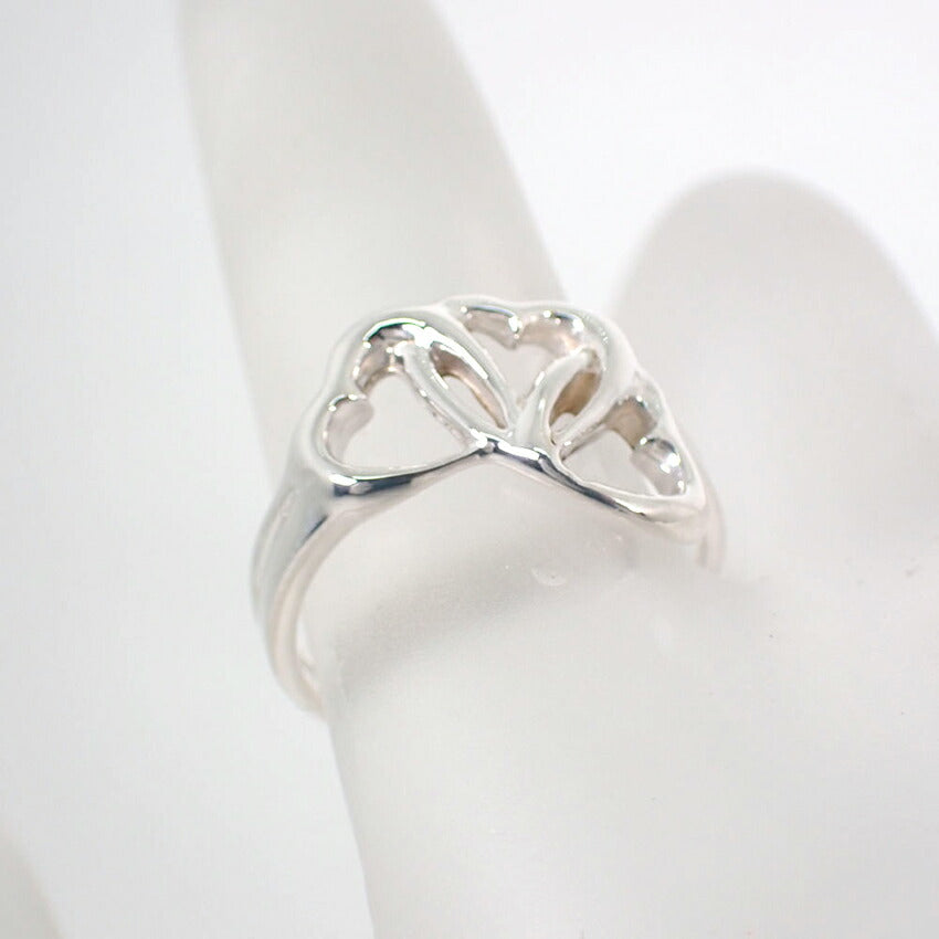 【中古】TIFFANY/ティファニー 925 トリプルハート リング /9号/j134-11