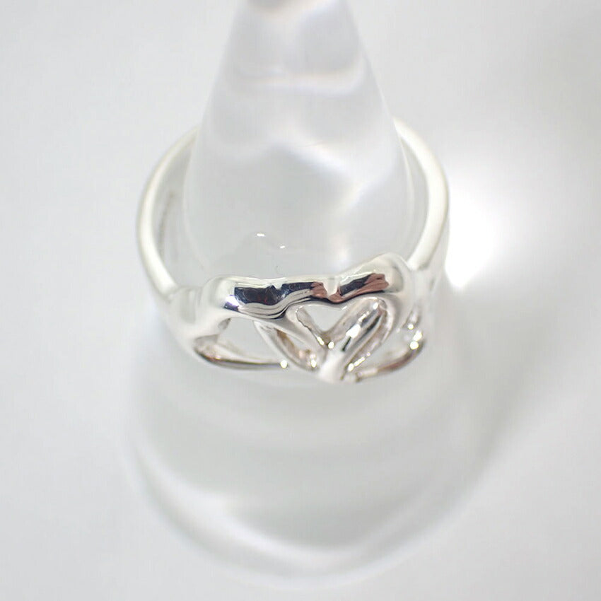 【中古】TIFFANY/ティファニー 925 トリプルハート リング /9号/j134-11