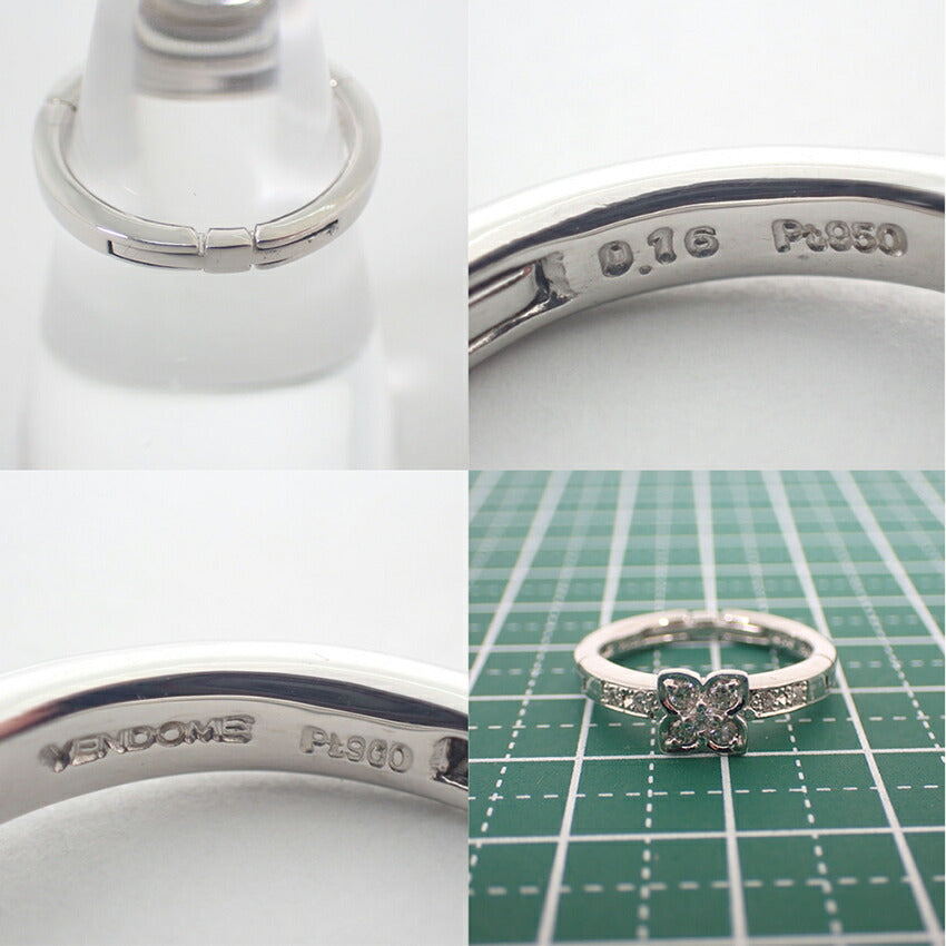 【中古】VENDOME/ヴァンドーム Pt950 ダイヤモンド リング /12号/j134-3