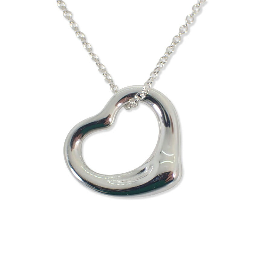 【中古】TIFFANY/ティファニー 925 オープンハート ペンダント/ネックレス/j134-7