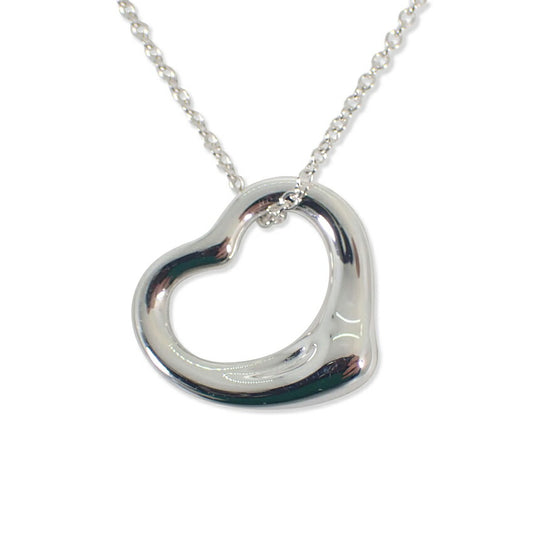 【中古】TIFFANY/ティファニー 925 オープンハート ペンダント/ネックレス/j134-7