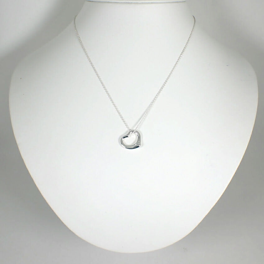 【中古】TIFFANY/ティファニー 925 オープンハート ペンダント/ネックレス/j134-7