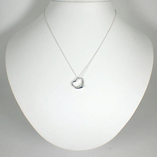 【中古】TIFFANY/ティファニー 925 オープンハート ペンダント/ネックレス/j134-7