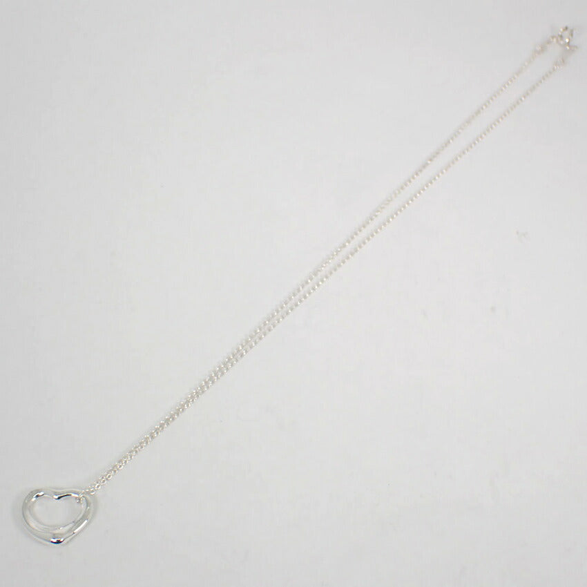 【中古】TIFFANY/ティファニー 925 オープンハート ペンダント/ネックレス/j134-7
