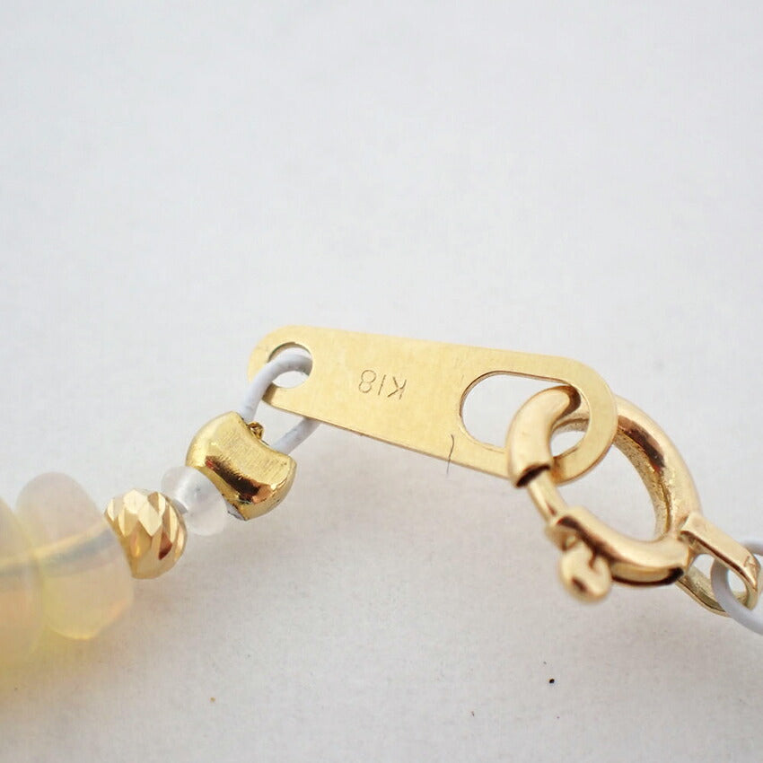 【中古】K18YG オパール アクアマリン ネックレス/j135-40