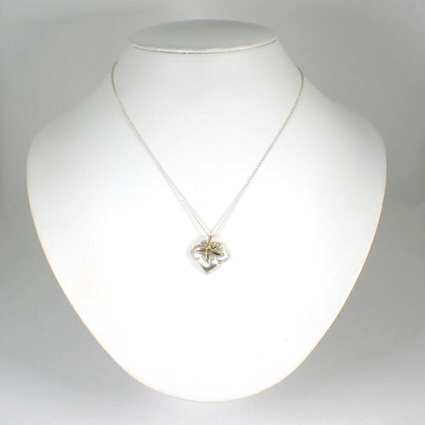 【中古】TIFFANY/ティファニー 925/750  ネイチャーリーフ ペンダント/j135-43