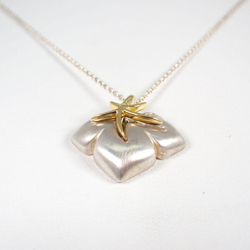 【中古】TIFFANY/ティファニー 925/750  ネイチャーリーフ ペンダント/j135-43