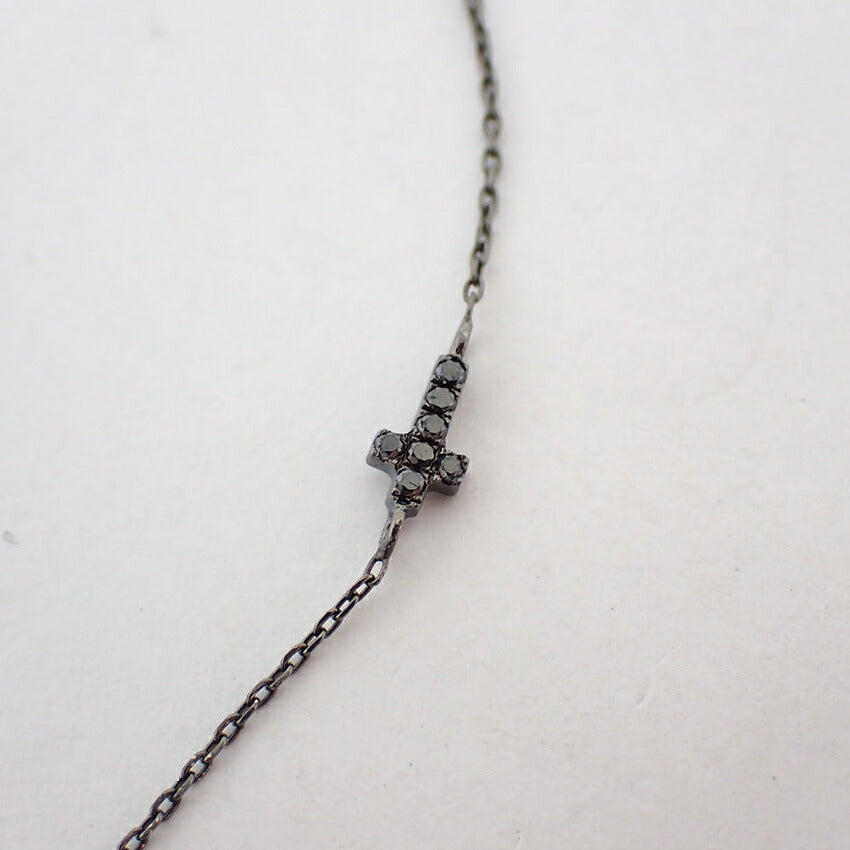 【中古】K10/ブラックダイヤモンド0.0350ct/ブレスレット/j135-44