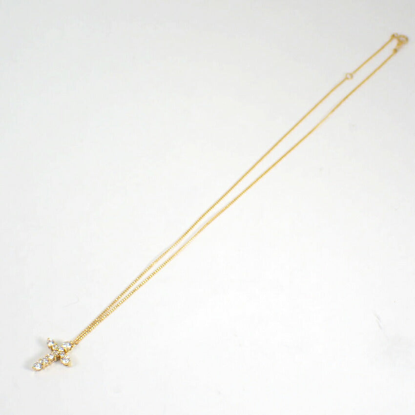 【中古】K18 ダイヤモンド/ペンダント/ネックレス/j136-22