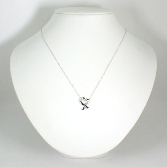 【中古】TIFFANY/ティファニー 925 ラビングハート ペンダント/ネックレス/j139-30