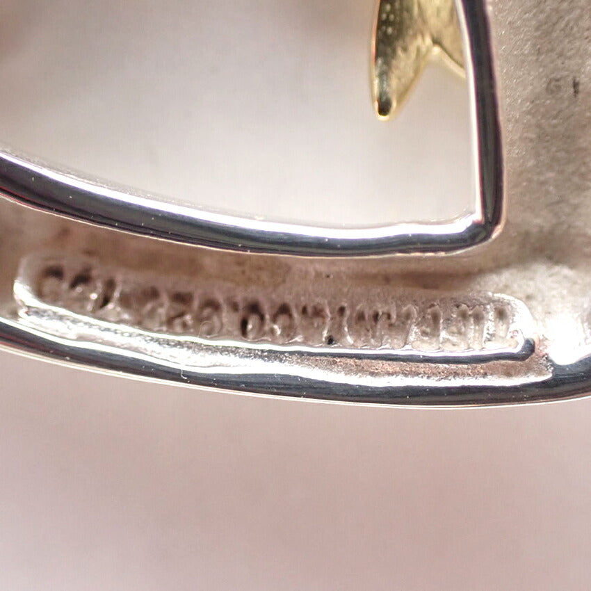 【中古】TIFFANY/ティファニー 925/750 ハートリボン  ペンダント/ネックレス/j139-33