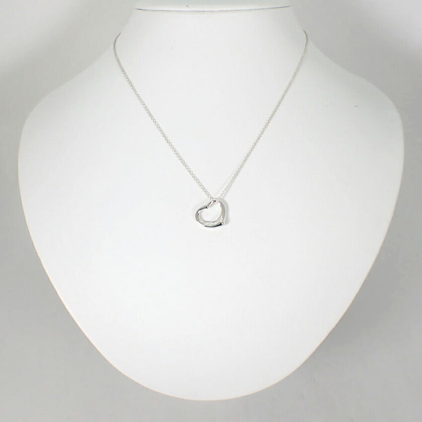 【中古】TIFFANY/ティファニー 925 オープンハート ペンダント/ネックレス/j14-10