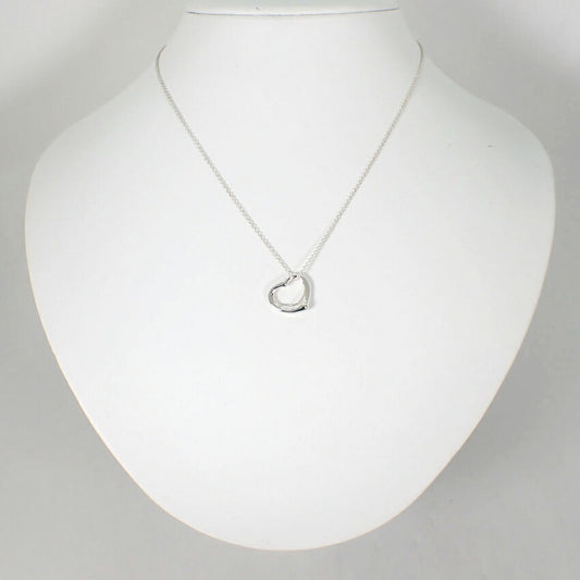 【中古】TIFFANY/ティファニー 925 オープンハート ペンダント/ネックレス/j14-10