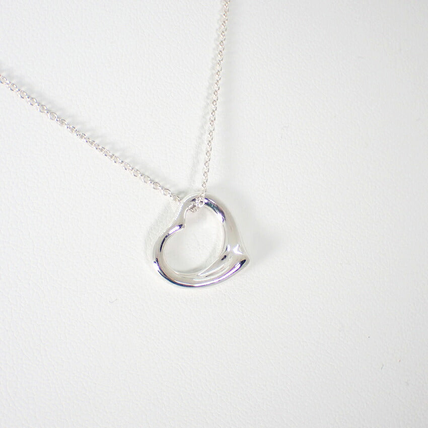 【中古】TIFFANY/ティファニー 925 オープンハート ペンダント/ネックレス/j14-10