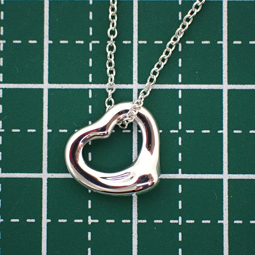 【中古】TIFFANY/ティファニー 925 オープンハート ペンダント/ネックレス/j140-42