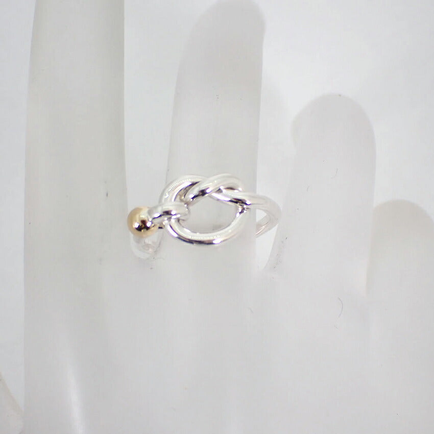 【中古】TIFFANY/ティファニー 925/750 ラブノット  リング /10号/j141-53
