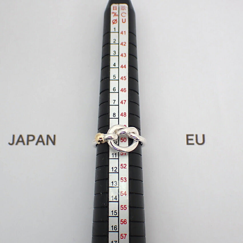 【中古】TIFFANY/ティファニー 925/750 ラブノット  リング /10号/j141-53