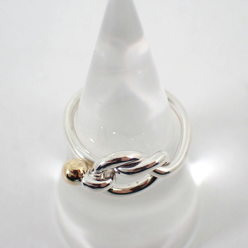 【中古】TIFFANY/ティファニー 925/750 ラブノット  リング /10号/j141-53