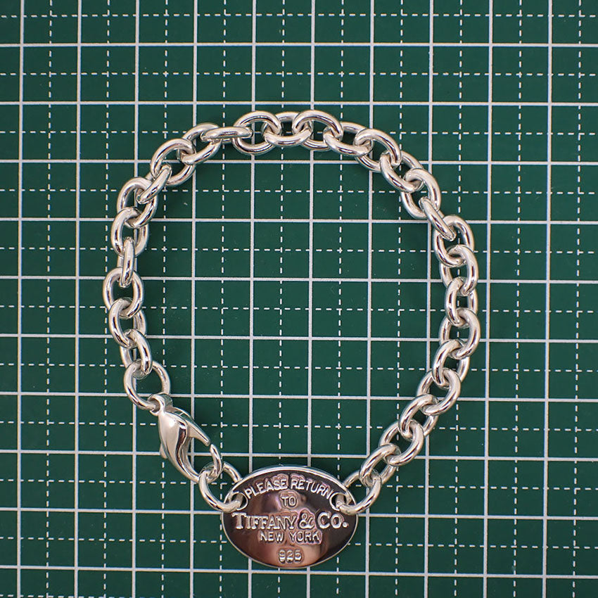 【中古】TIFFANY/ティファニー 925 リターントゥティファニー オーバルタグ ブレスレット/j144-81