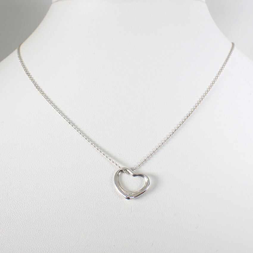 【中古】TIFFANY/ティファニー 925 オープンハート ペンダント/ネックレス/j145-10