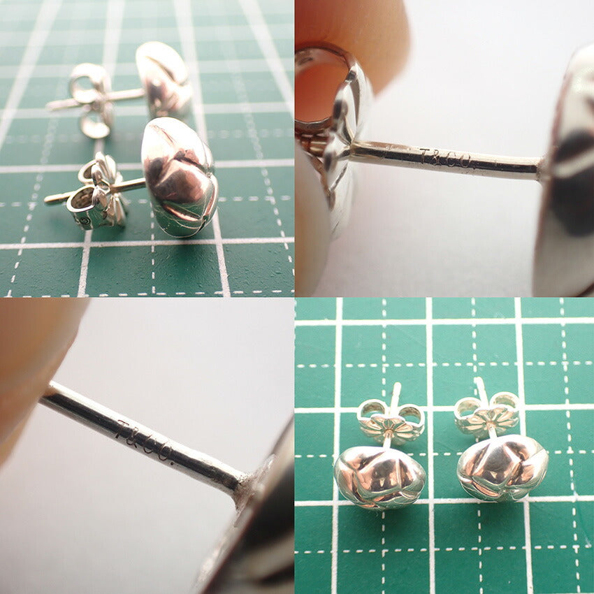 【中古】TIFFANY/ティファニー SV925 ローズ フラワー ピアス/j145-5