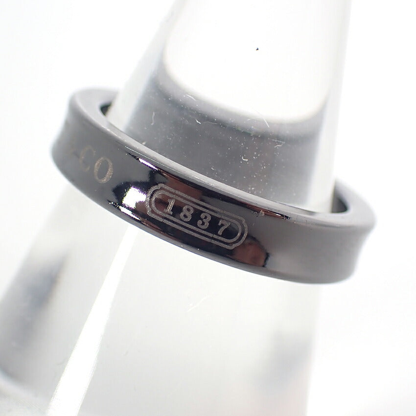 【中古】TIFFANY/ティファニー ブラックチタン 1837 リング /10号/j146-5