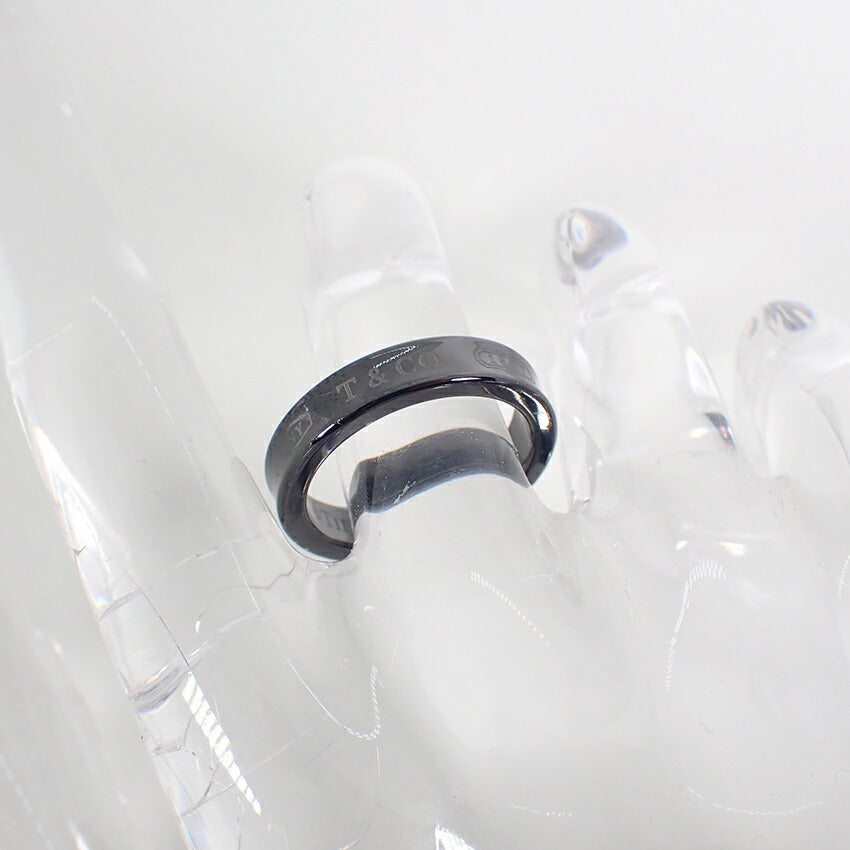 【中古】TIFFANY/ティファニー ブラックチタン 1837 リング /10号/j146-5