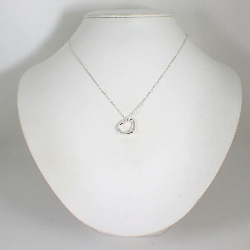 【中古】TIFFANY/ティファニー 925 オープンハート ペンダント/ネックレス/j147-72