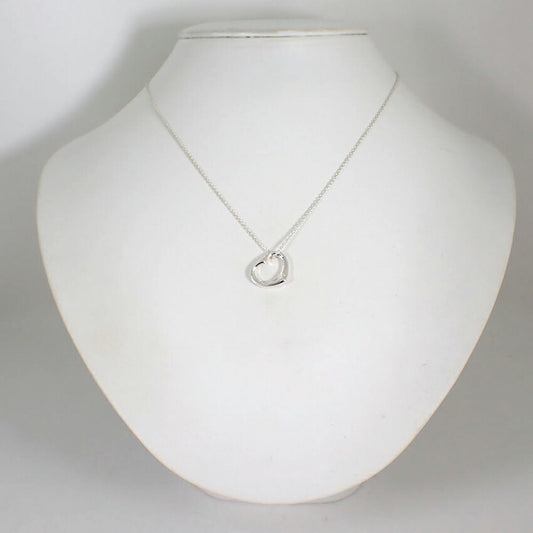 【中古】TIFFANY/ティファニー 925 オープンハート ペンダント/ネックレス/j147-72