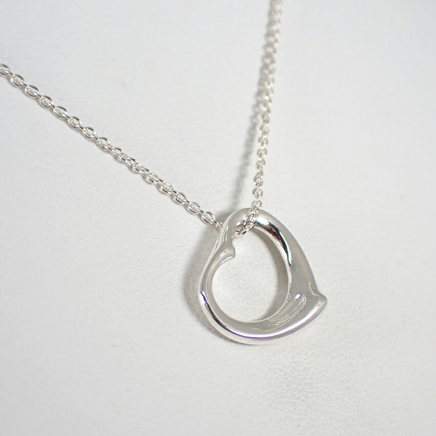【中古】TIFFANY/ティファニー 925 オープンハート ペンダント/ネックレス/j147-72
