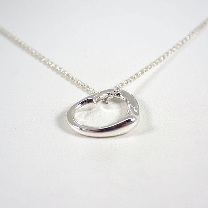 【中古】TIFFANY/ティファニー 925 オープンハート ペンダント/ネックレス/j147-72