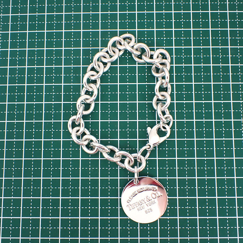 【中古】TIFFANY/ティファニー 925 リターントゥティファニー ラウンドタグ ブレスレット/j147-74