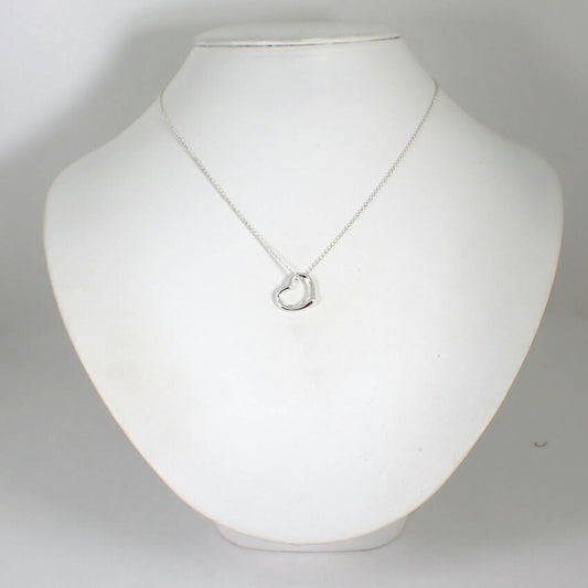 【中古】TIFFANY/ティファニー 925 オープンハート ペンダント/ネックレス/j148-82